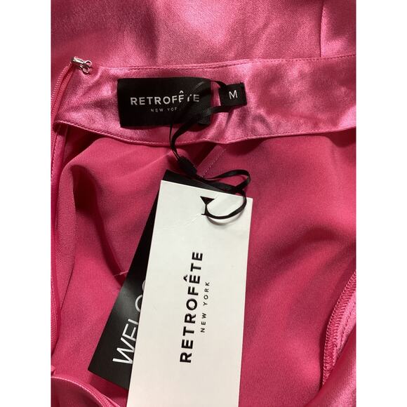 Retrofete Satin Candy Pink Valeria Gown Size M NWT - Picture 4 of 4